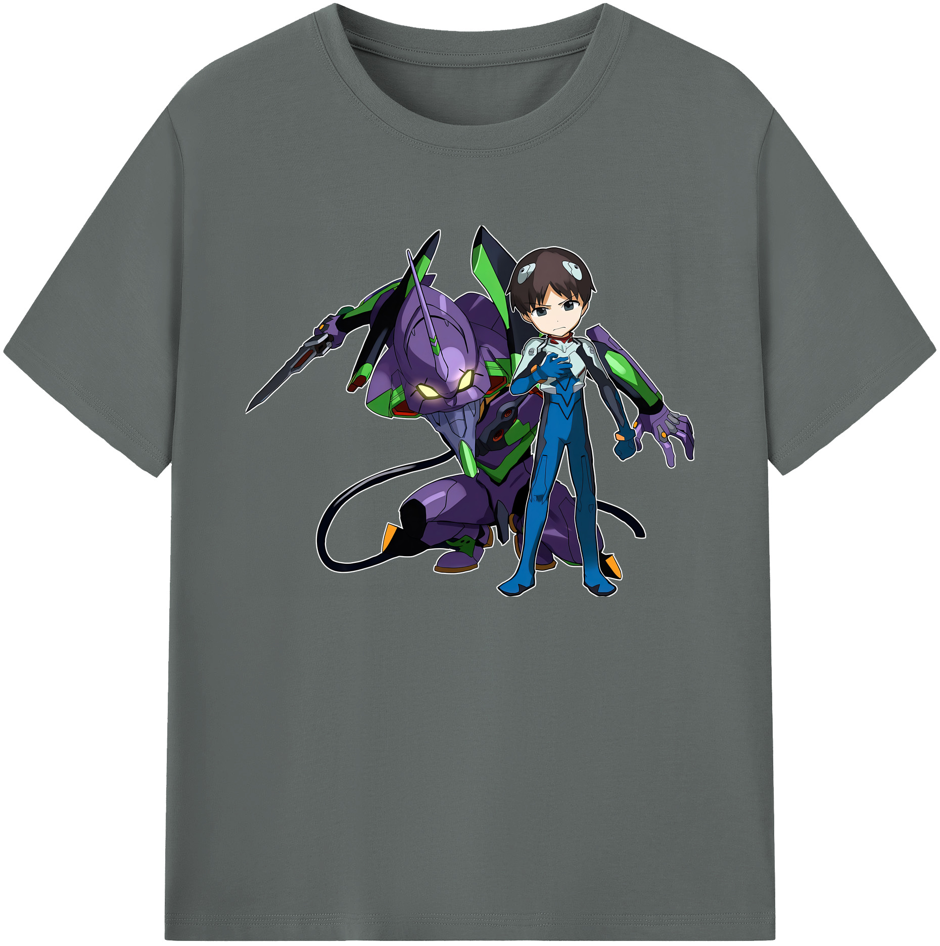 （画像用） EVA 新世紀エヴァンゲリオン 綿100％ メンズ半袖Tシャツ｜肌触りやわらか＆通気性